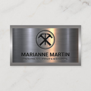 Cartão De Visita Hammers e Nail Construção Industrial