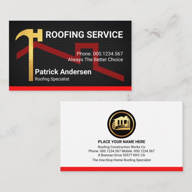 Cartão De Visita Hammers No Edifício Wire Mesh (Frente/Verso)