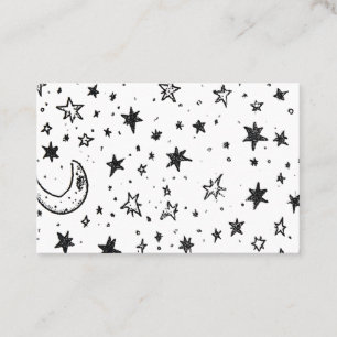 Cartão De Visita Hand Drawn Celestial Night Sky Pattern