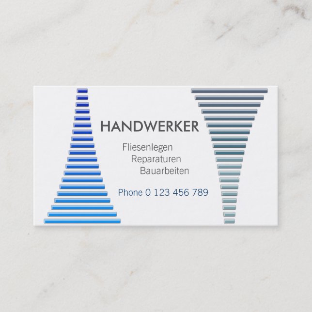 Cartão De Visita handwerker (Frente)