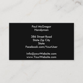 Cartão De Visita Handyman Business Card