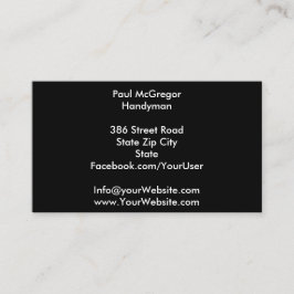 Cartão De Visita Handyman Business Card