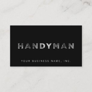 Cartão De Visita Handyman [Estilo Letterpress Branco]
