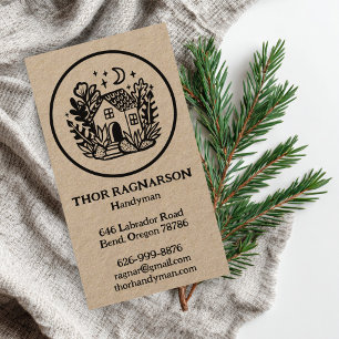 Cartão De Visita Handyman Repair Construction Landscaper KRAFT