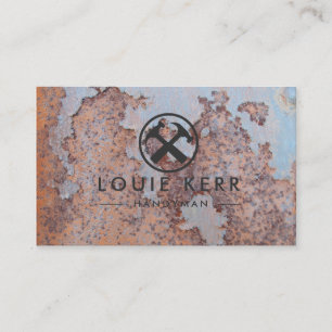 Cartão De Visita Handyman Vintage Rusty Metal