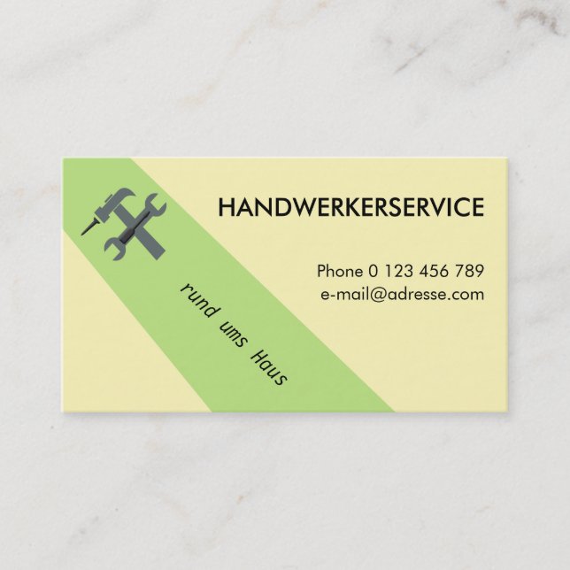 Cartão De Visita hanwerkerservice (Frente)