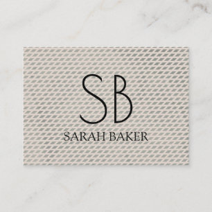 Cartão De Visita Hatch Cruzado do Monograma Chic