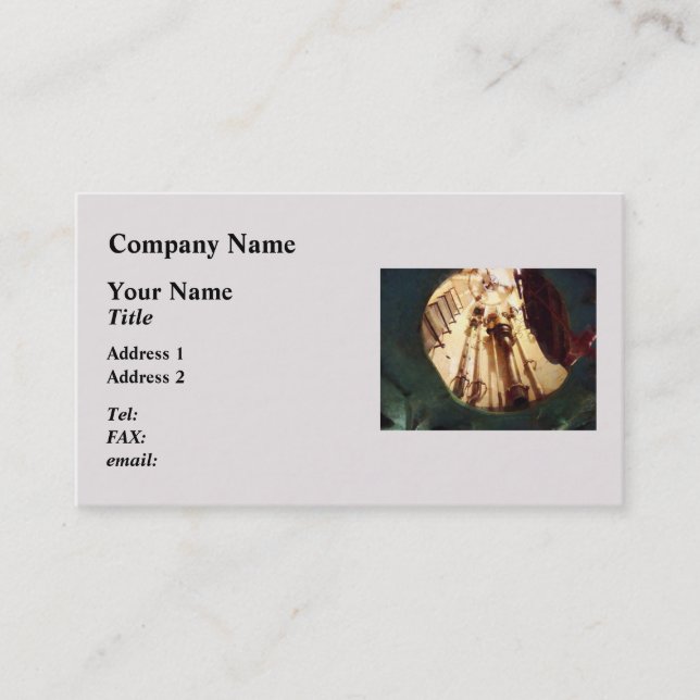 Cartão De Visita Hatch de escape submarino (Frente)