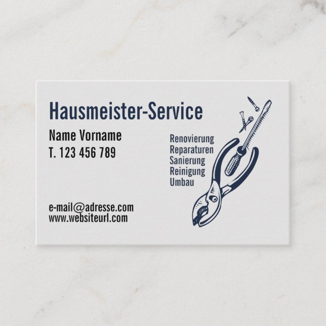 Cartão De Visita Hausmeister Service (Frente)