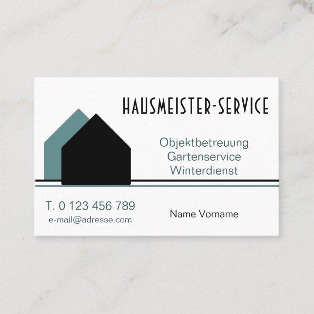 Cartão De Visita Hausmeisterservice (Frente)