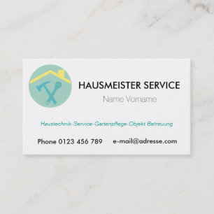 Cartão De Visita hausmeisterservice serviço porteiro