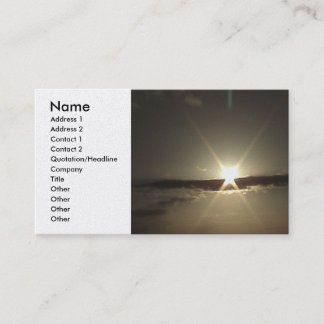 Cartão de visita havaiano do por do sol