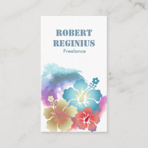 Cartão De Visita Hawaiian Hibiscus Flower gd6557