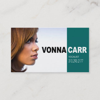 Cartão De Visita Headshot do cantor para o músico do vocalista