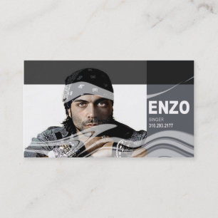 Cartão De Visita Headshot do cantor para o músico do vocalista