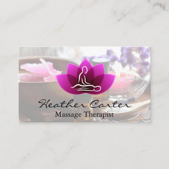 Cartão De Visita Health Spa | Centro de Massagem (Frente)