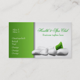 Cartão De Visita Health & Spa Club Business Card