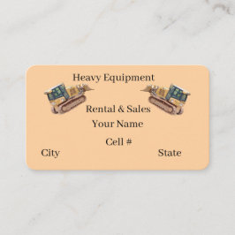 Cartão De Visita Heavy Equipment  Business Card