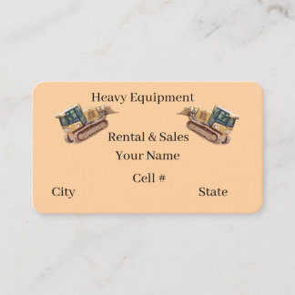 Cartão De Visita Heavy Equipment  Business Card