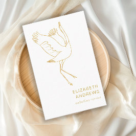 Cartão De Visita Hebamme, Storch schlicht-moderne Visitenkarte