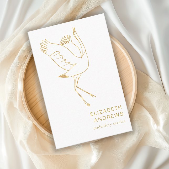 Cartão De Visita Hebamme, Storch schlicht-moderne Visitenkarte (Criador carregado)
