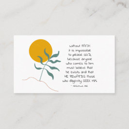 Cartão De Visita Hebraico 11:6 Sem FÉ impossível, Deus