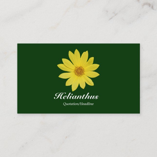 Cartão De Visita Helianthus - Verde escuro (Frente)