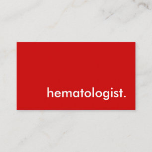 Cartão De Visita hematologista.