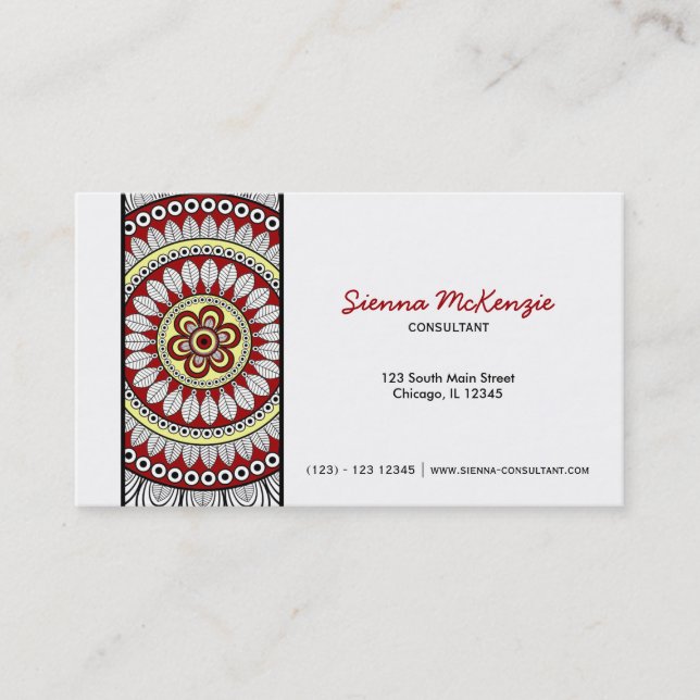 Cartão De Visita Henna Mehndi Consultora (Frente)