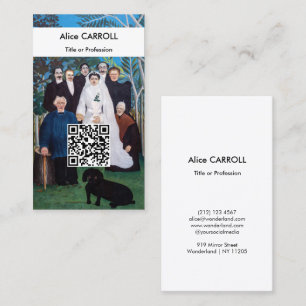 Cartão De Visita Henri Rousseau - O Grupo do Casamento - Código QR