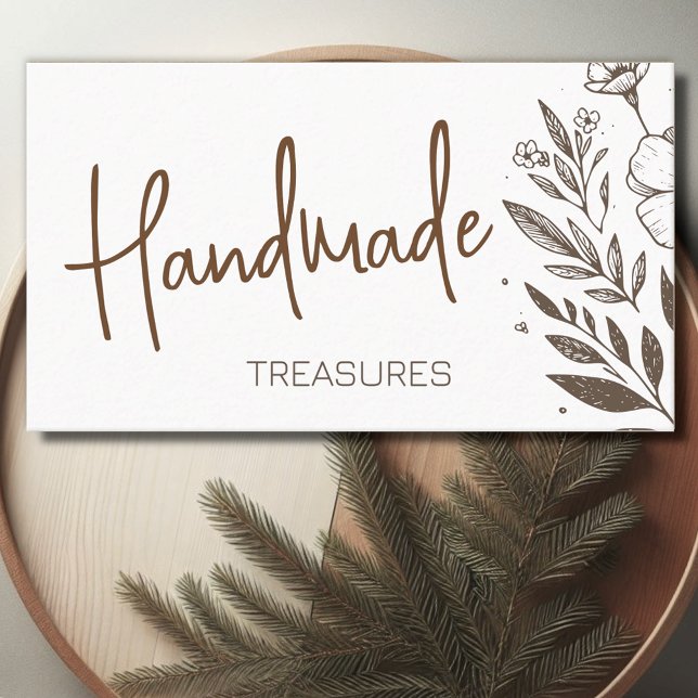 Cartão De Visita Herbos Florais Artesanatos feitos à mão Desenho da (Criador carregado)