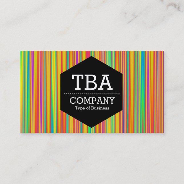 Cartão De Visita Hexágono Negro - Abstrato 120716(010) (Frente)