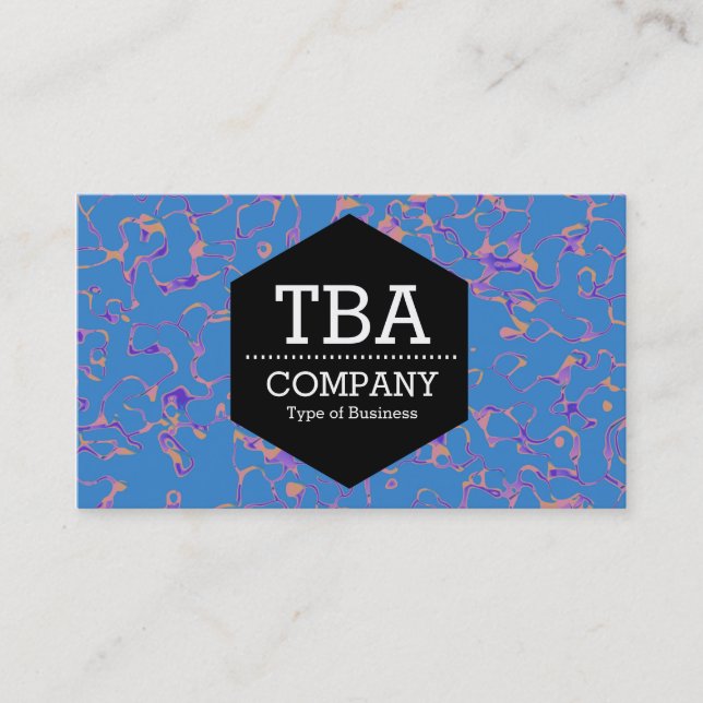 Cartão De Visita Hexágono Preto - Abstrato 080716(01) (Frente)