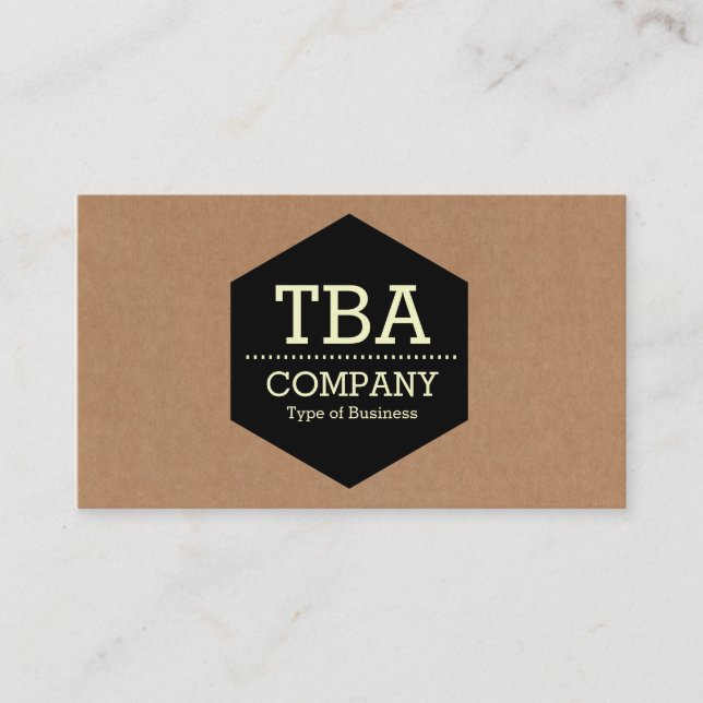 Cartão De Visita Hexágono Preto - Cartolina (Frente)