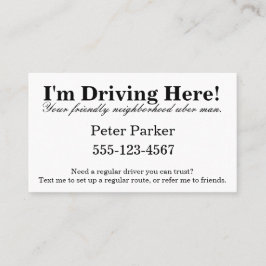 Cartão De Visita Hey! Eu estou conduzindo aqui!