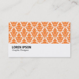 Cartão De Visita Hi-Phi - 0221 Orange Damask