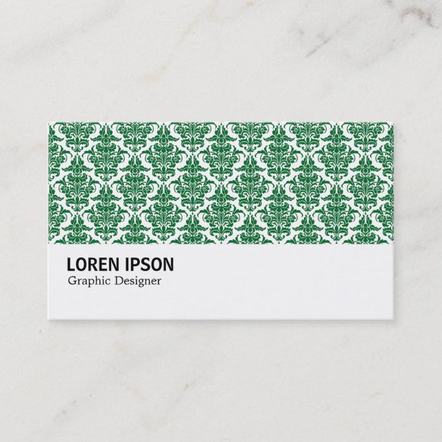 Cartão De Visita Hi-Phi - 0229 Forest Green Damask (Frente)