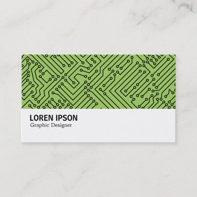 Cartão De Visita Hi-Phi - 0415 - Circuito - Preto em Verde 9cd5f (Frente)
