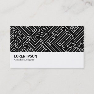 Cartão De Visita Hi-Phi - 0416 - Circuito - Branco a Preto