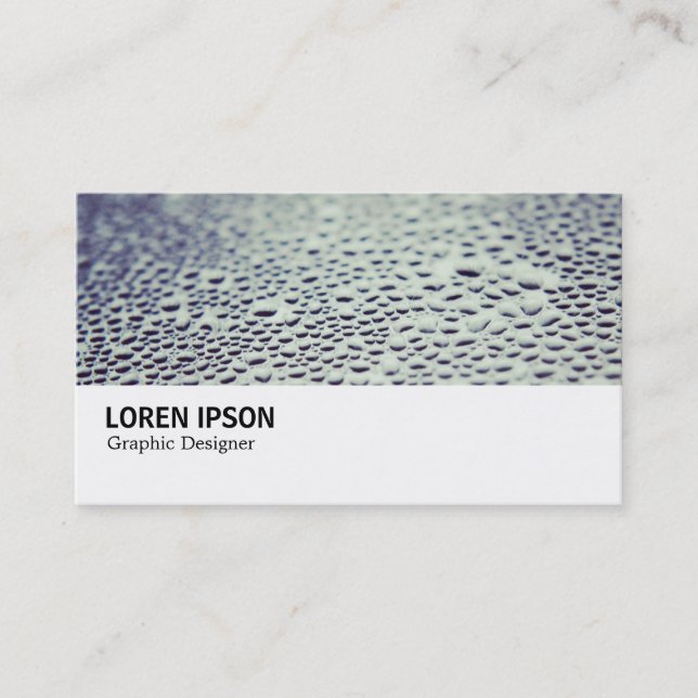 Cartão De Visita Hi-Phi - Gotas de água em vidro (Frente)