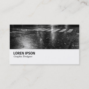 Cartão De Visita Hi-Phi - Wet Autumn Road at Night