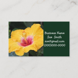 Cartão De Visita hibisco amarelo