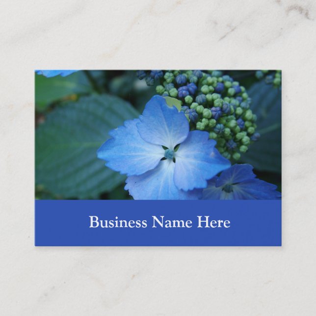 Cartão De Visita hidrangea azul (Frente)