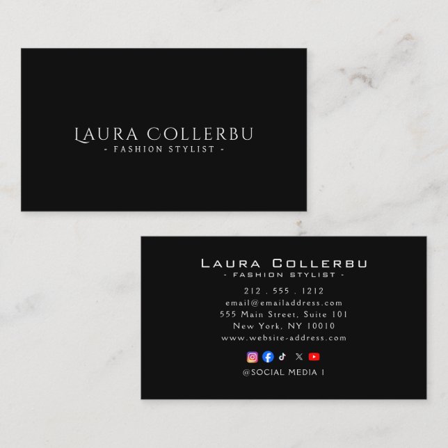 Cartão De Visita High-End Luxury Business Cards (Frente/Verso)