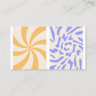 Cartão De Visita Hippie 70s posters em estilo groovy