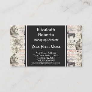 Cartão De Visita História e ciência - procura para o conhecimento