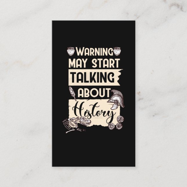 Cartão De Visita Historiador Engraçado de Ocupação da História (Frente)