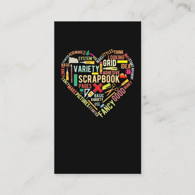 Cartão De Visita Hobby De Arranjo Cardíaco (Frente)