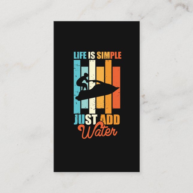 Cartão De Visita Hobby do Jet Ski Water Sport Beach Holiday (Frente)