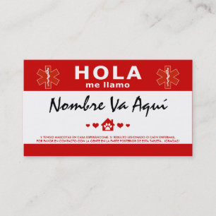 CARTÃO DE VISITA HOLA TENGO MASCOTAS